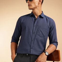 French Connection Men Premium Slim Fit Pure Cotton Casual Shirt-image-77