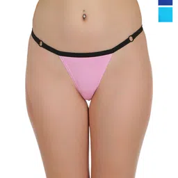 SELFCARE Pack Of 3 Seamless Cotton Thongs Briefs SFCEBREF97404801-image-65