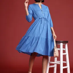 all about you Pure Cotton Puff Sleeve A-Line Dress-image-22