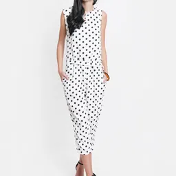 Purple State Polka Dot Printed Basic Jumpsuit-picture-2
