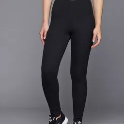 ADIDAS Women Ribbed High-Rise Slim-Fit Cropped Tights-47