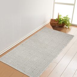 Saral Home Grey & Off-White Geometric Patterned Floor Mat-21