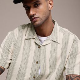 Roadster Men Striped Oversized Casual Shirt-image-94