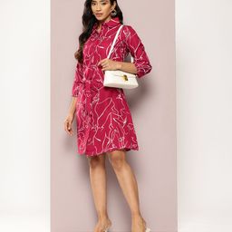 aaliya Abstract Print Shirt Dress-picture-22