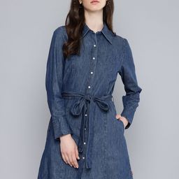 Levis Pure Cotton Chambray Shirt Dress-image-96