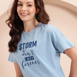 Mast & Harbour Printed Pure Cotton T-shirt-image-8