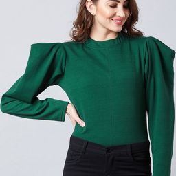 Athena Women Green Solid Pullover Sweatshirt-picture-43