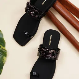 PLANET WALK Women One Toe Flats with Buckles-image-28