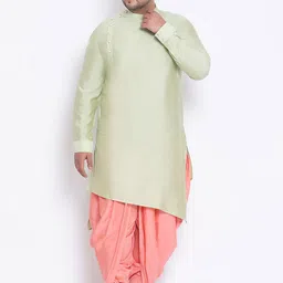 KISAH PLUS Men Sea Green Solid Straight Kurta-image-55