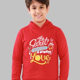 Naughty Ninos Boys Red Printed Hooded Sweatshirt-image-75
