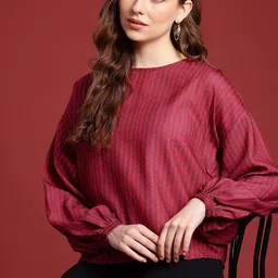all about you Geometric Printed Puff Sleeves Top-picture-15