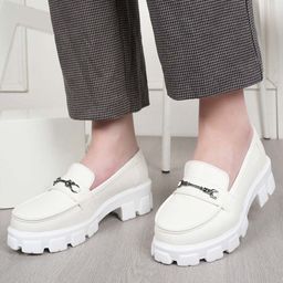 DressBerry Women Solid Patent Leather Boat Shoes-image-56