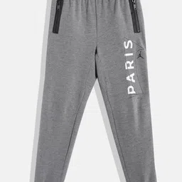 Jordan Boys Grey Melange Typography Detail Joggers-image-72