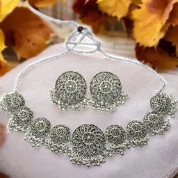 Jolly Faces Oxidised Jewellery Set-picture-31