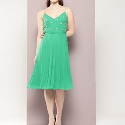 aaliya Floral Georgette A-Line Dress-image-90