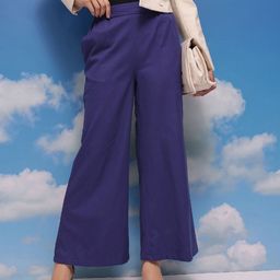 CORSICA Women Cotton Flared Trousers-image-82