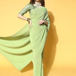 Mitera Green Saree-image-106