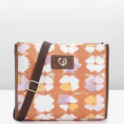Caprese Abstract Printed Structured Sling Bag-7