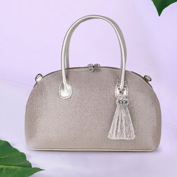 Anekaant Textured Handheld Bag with Tasselled-image-24
