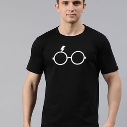 BRATMA Men Black Printed Round Neck T-shirt-image-99
