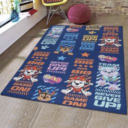 Saral Home Blue & Orange Paw Patrol Pups Printed Anti-Skid PP Dhurrie-image-54