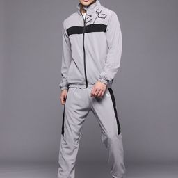 HRX by Hrithik Roshan Brand Logo Printed Rapid-Dry Running Zip-Up Tracksuit-picture-55