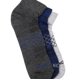 Skechers Men Set of 3 Patterned Ankle Length Socks-21