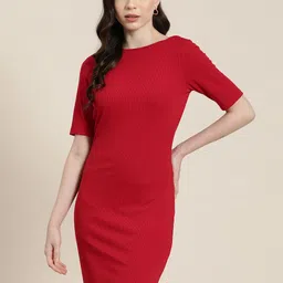 Qurvii Solid Bodycon Dress-picture-43