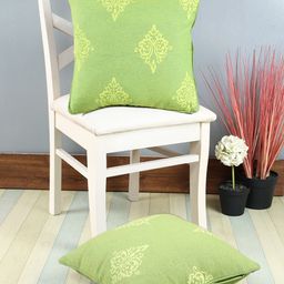 Soumya Green Set of 2 Ethnic Motifs Square Cushion Covers-6