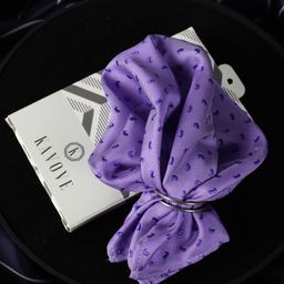 KOVOVE Men Purple Woven-Design Pocket Square-image-88