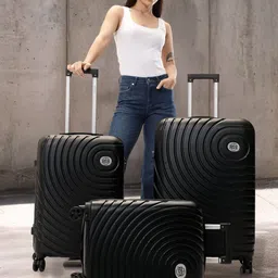 Roadster HRD Set Of 3 Textured Trolley Bag- 171.5 L-30