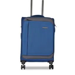 Kenneth Cole Navy Blue Solid Medium Trolley Bag-image-42