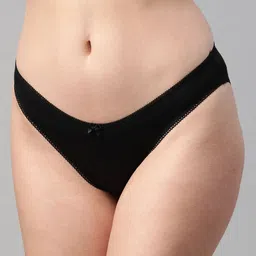Marks & Spencer Women Pack of 5 Black Solid Bikini Briefs T614936PBLACK-image-98