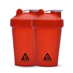 ADRENEX Red & White 2 Pieces Shaker Water Bottle 400ML-83