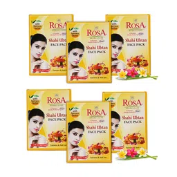 ROSA Pack Of 6 Herbal Care Shahi Ubtan Face Pack With Besan & Rose - 25g-15