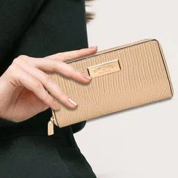 Kenneth Cole Women Abstract Textured PU Zip Around Wallet-17
