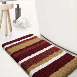 LUXEHOME INTERNATIONAL Striped Anti-Skid 2500 GSM Bath Rug-image-3