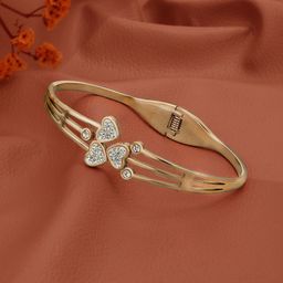 Carlton London Rose Gold Plated with CZ Heart Bracelet-image-36