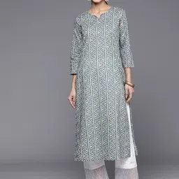 Varanga Printed Cotton Indigo Kurta-picture-33