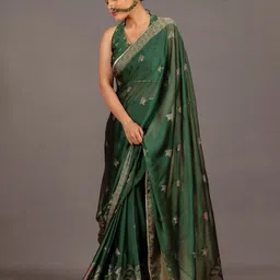KALINI Ethnic Motifs Printed Sequinned Details Saree-picture-23