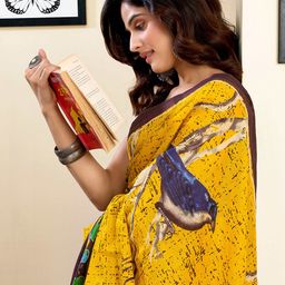 Mitera Ethnic Motifs Pure Cotton Ready to Wear Saree-picture-17