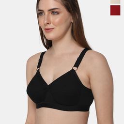 intimacy LINGERIE Pack of 3 Non Padded Cotton Everyday Bra - Medium Coverage-26