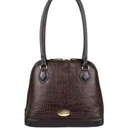 Hidesign Brown Textured CLEO 01 Leather Shoulder Bag-46