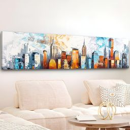 Art Street White & Blue 1 Piece Canvas Other Wall Paintings-image-20