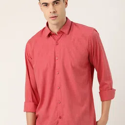 SOJANYA Men Pink Classic Regular Fit Solid Casual Shirt-image-48