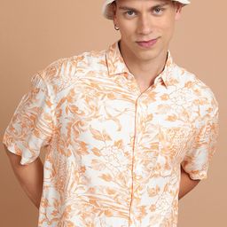 HIGHLANDER Men Slim Fit Floral Opaque Printed Casual Shirt-image-84