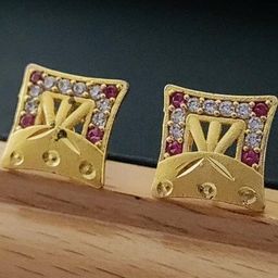 niva fashion Square Studs Earrings-image-95