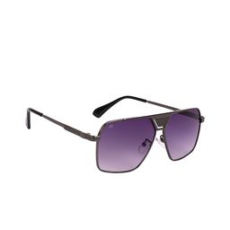 AISLIN Men Wayfarer Sunglasses with UV Protected Lens ES_13434-93-AS-80750-PUR-GUN-WFSQ-4