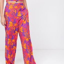 DressBerry Women Wildflowers Color Riot Wide Leg Trousers-image-23