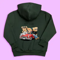 BAESD Kids Teddy Bear Printed Hooded Fleece Pullover-image-89